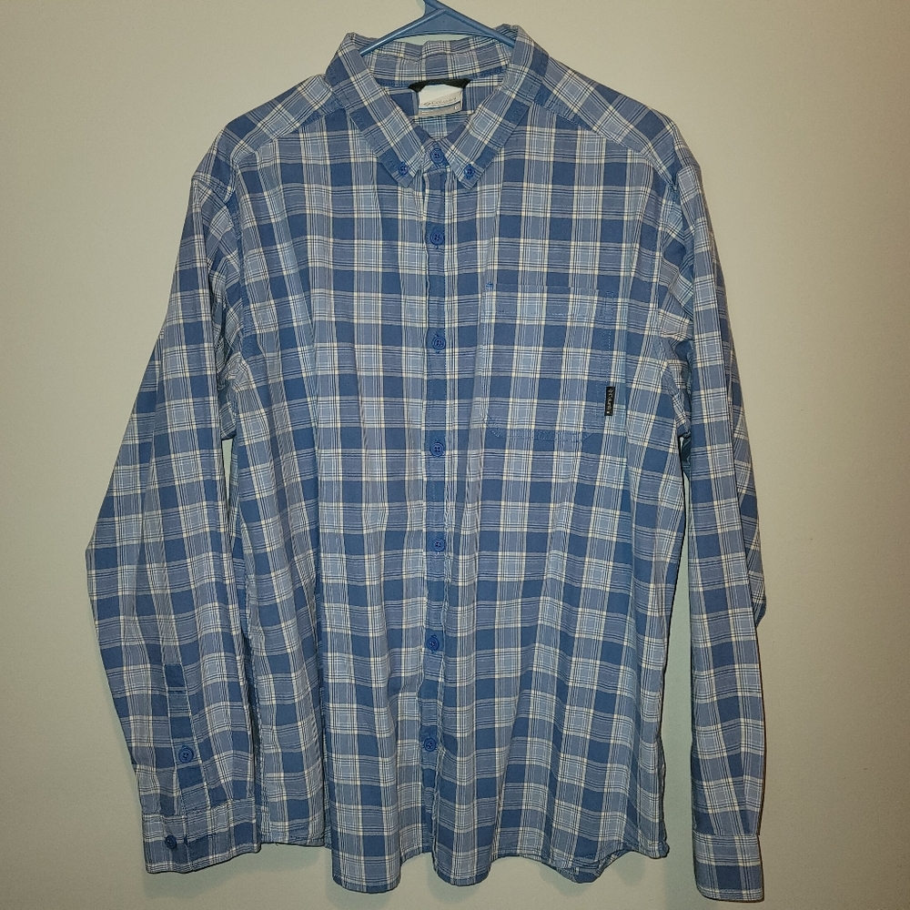 Columbia Long Sleeve Blue Button Down Shirt